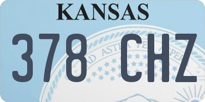 KS license plate 378CHZ