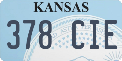 KS license plate 378CIE
