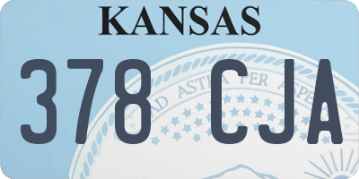 KS license plate 378CJA
