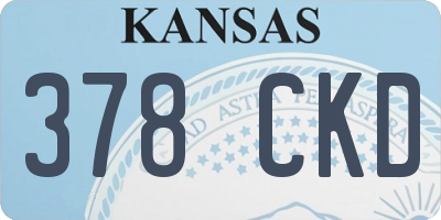 KS license plate 378CKD