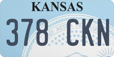 KS license plate 378CKN
