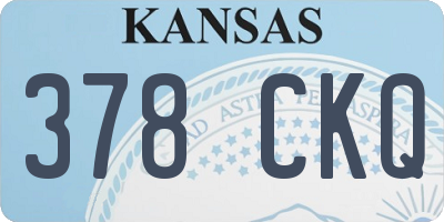 KS license plate 378CKQ