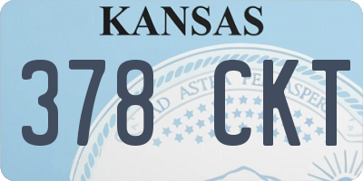 KS license plate 378CKT