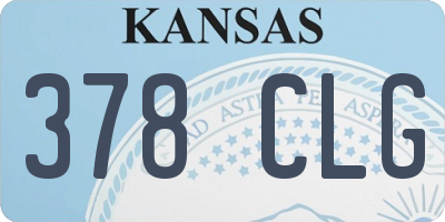KS license plate 378CLG