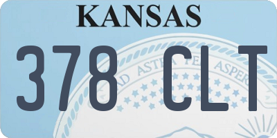 KS license plate 378CLT