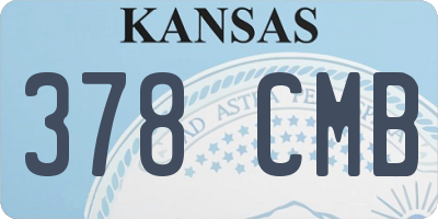 KS license plate 378CMB
