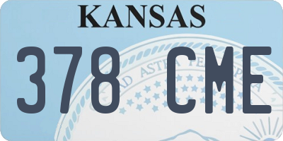 KS license plate 378CME