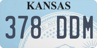 KS license plate 378DDM