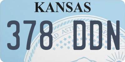 KS license plate 378DDN