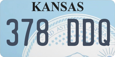 KS license plate 378DDQ