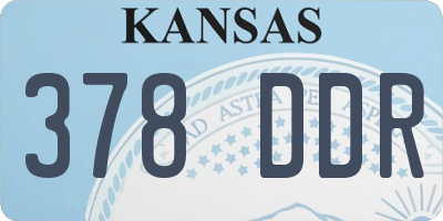 KS license plate 378DDR