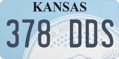 KS license plate 378DDS
