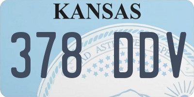 KS license plate 378DDV