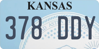 KS license plate 378DDY