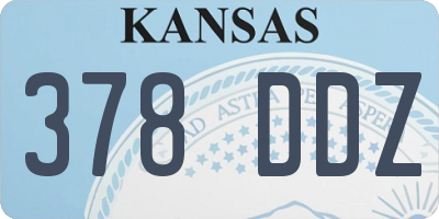 KS license plate 378DDZ
