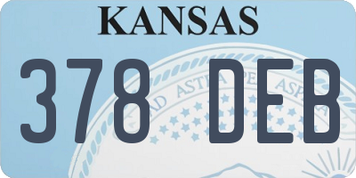 KS license plate 378DEB