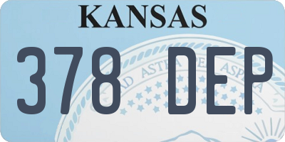 KS license plate 378DEP