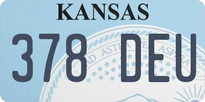 KS license plate 378DEU