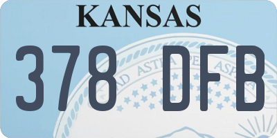KS license plate 378DFB