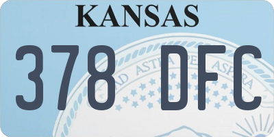 KS license plate 378DFC
