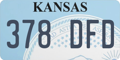 KS license plate 378DFD