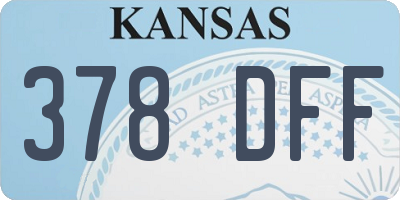 KS license plate 378DFF