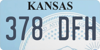 KS license plate 378DFH