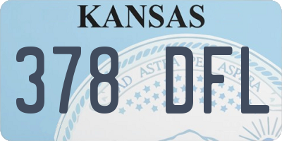 KS license plate 378DFL