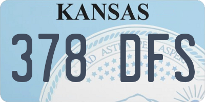 KS license plate 378DFS