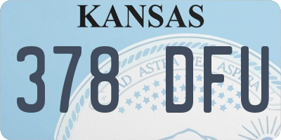 KS license plate 378DFU