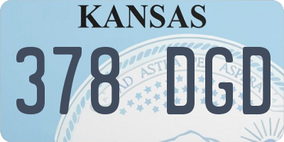 KS license plate 378DGD