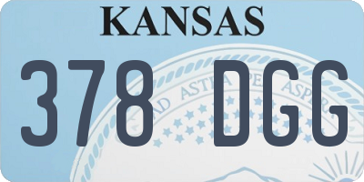 KS license plate 378DGG