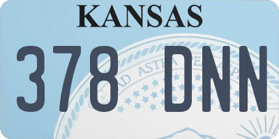 KS license plate 378DNN