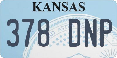 KS license plate 378DNP
