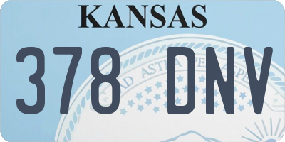 KS license plate 378DNV