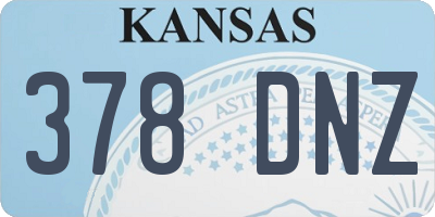 KS license plate 378DNZ