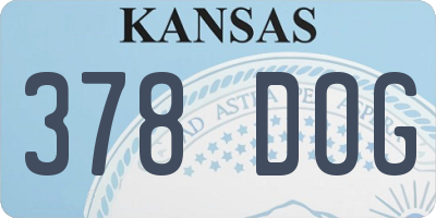 KS license plate 378DOG
