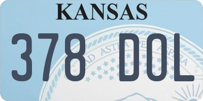 KS license plate 378DOL
