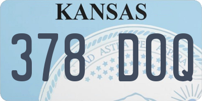 KS license plate 378DOQ
