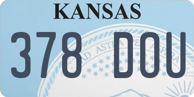 KS license plate 378DOU