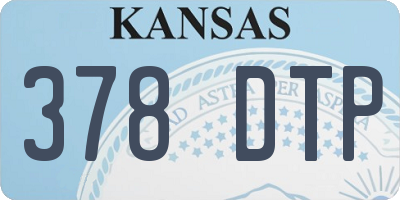KS license plate 378DTP
