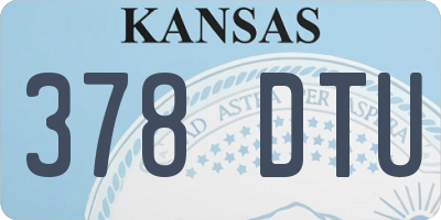 KS license plate 378DTU