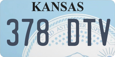 KS license plate 378DTV