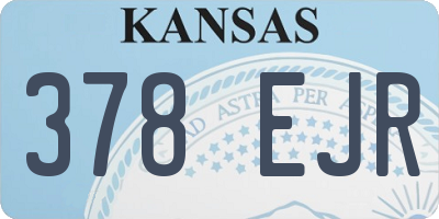 KS license plate 378EJR