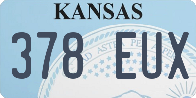 KS license plate 378EUX