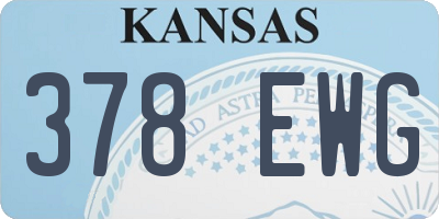 KS license plate 378EWG