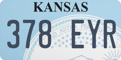 KS license plate 378EYR