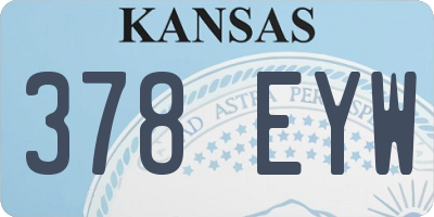 KS license plate 378EYW