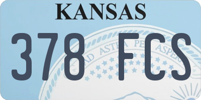 KS license plate 378FCS