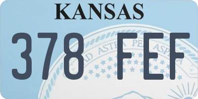 KS license plate 378FEF